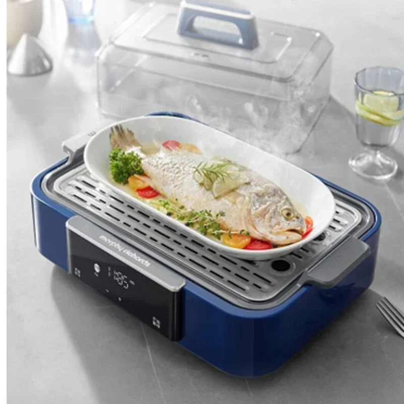 New Electric Steamer Domestic Large-capacity Cooking One Pot Intelligent Instant Steamer Full Transparent Window