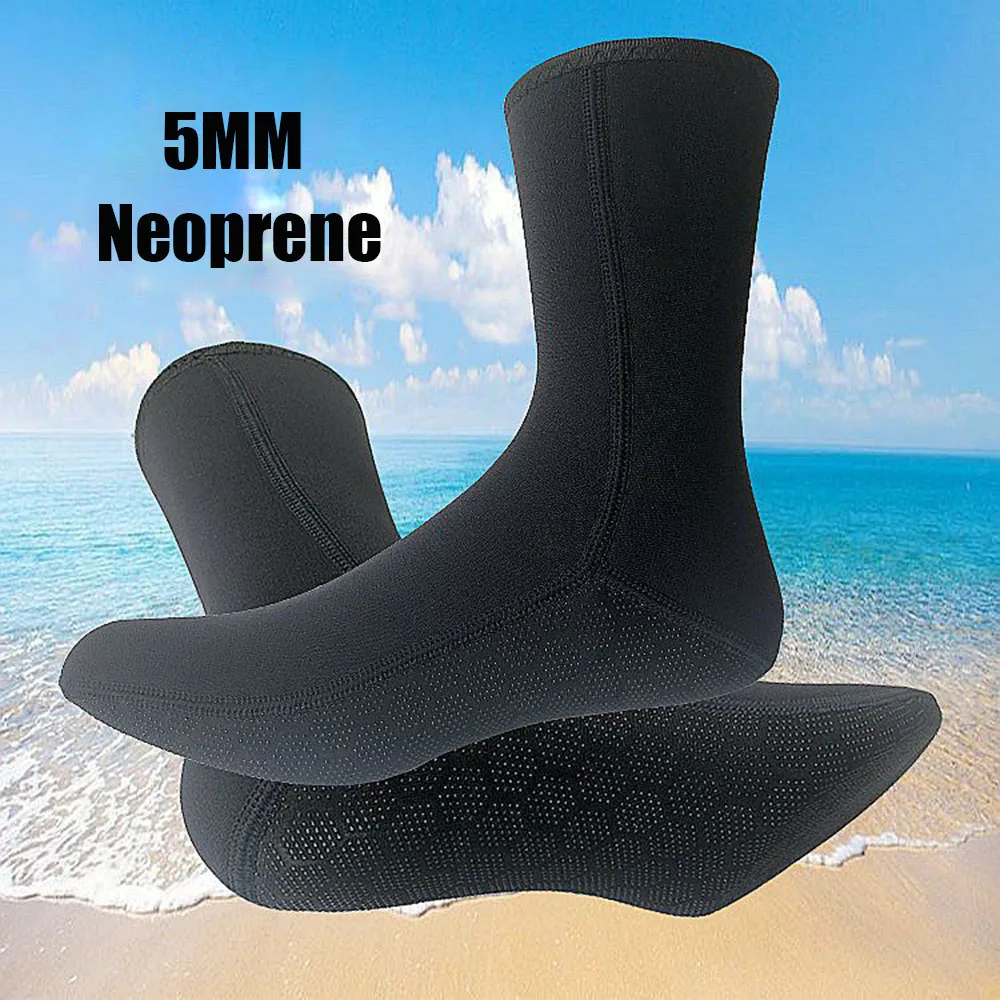 5MM neoprene diving boots socks adult swimming socks warm non-slip beach socks men and women water sports surf diving socks 6