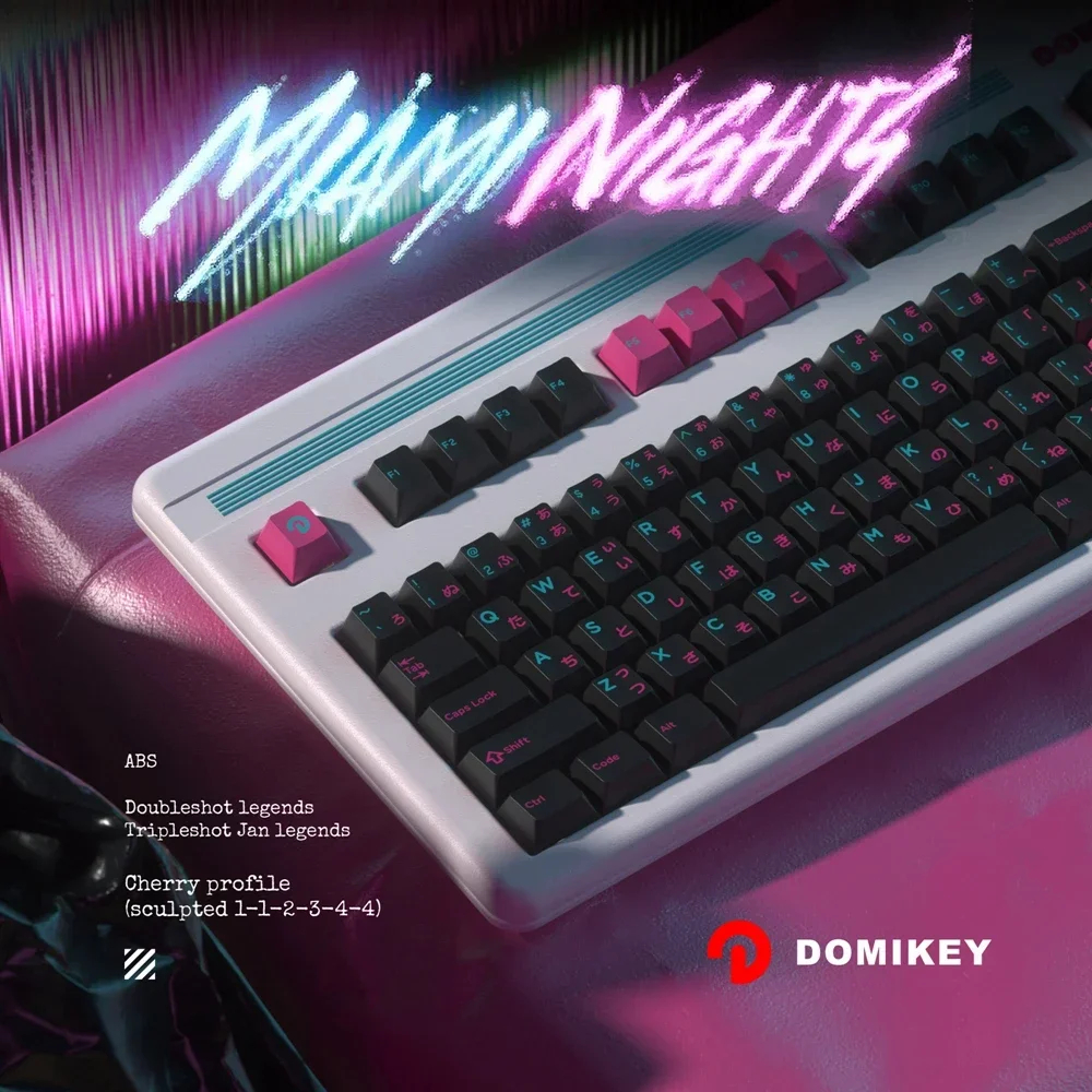 Domikey Miami Night Cherry ABS Doubleshot Keycap 87/104 MX