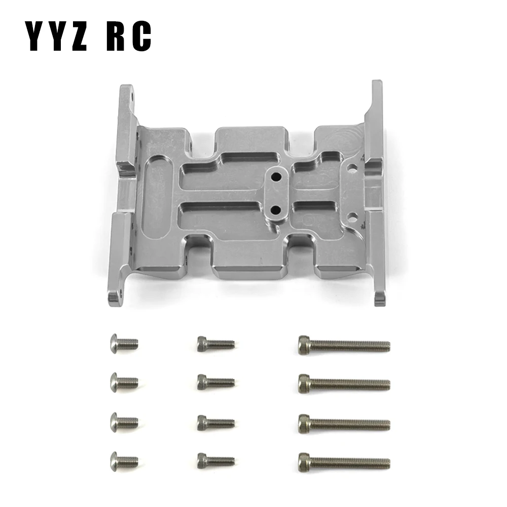 Chassis Gearbox Mount Transmission Holder Skid Plate Metal For Axial Scx10 Upgrade Parts Rc Crawler Car Accessories 1/10 Scale 6