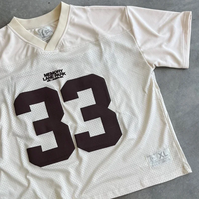 Y2K Mesh Jersey Quick Dry T Shirt Breathable Streetwear Men