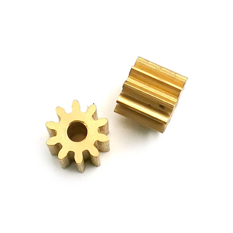Transmission Gear 10T 0.8M Copper Gear OD = 9.5mm Thickness = 8mm 10 Teeth Brass Pinion Hole 3/3.17/4/5mm 103A 104A 105A