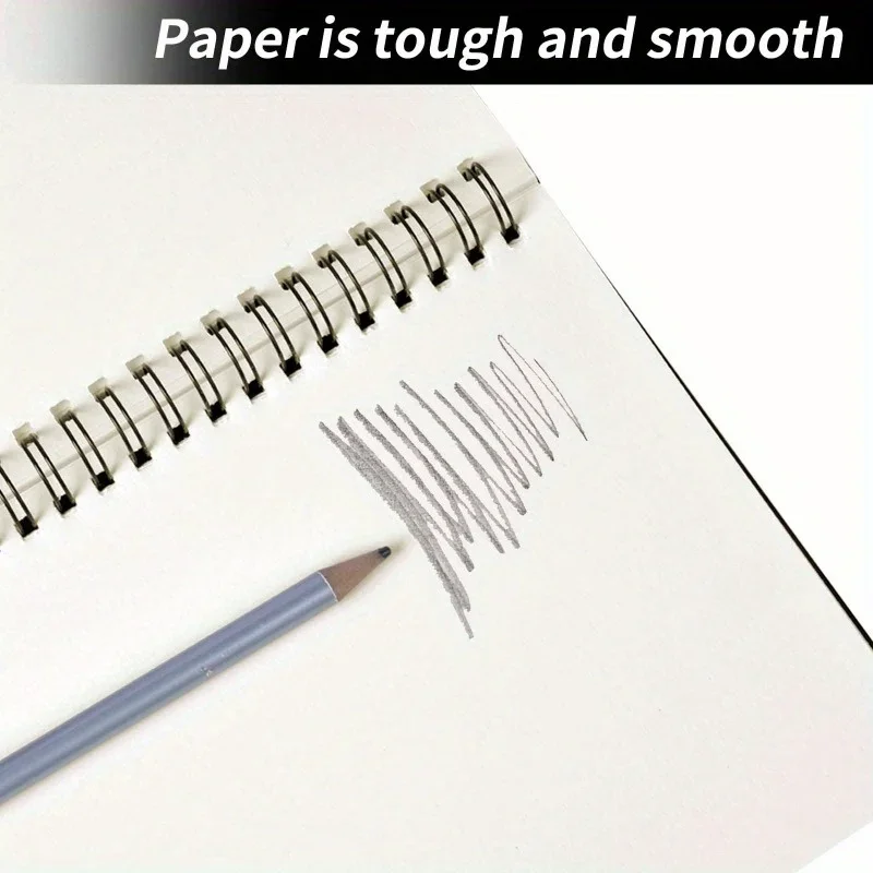 1 A5 50 sheet 100 page melanin sketchbook, blank sketchbook, hard back portrait drawing board, hard back spiral bound sketchbook
