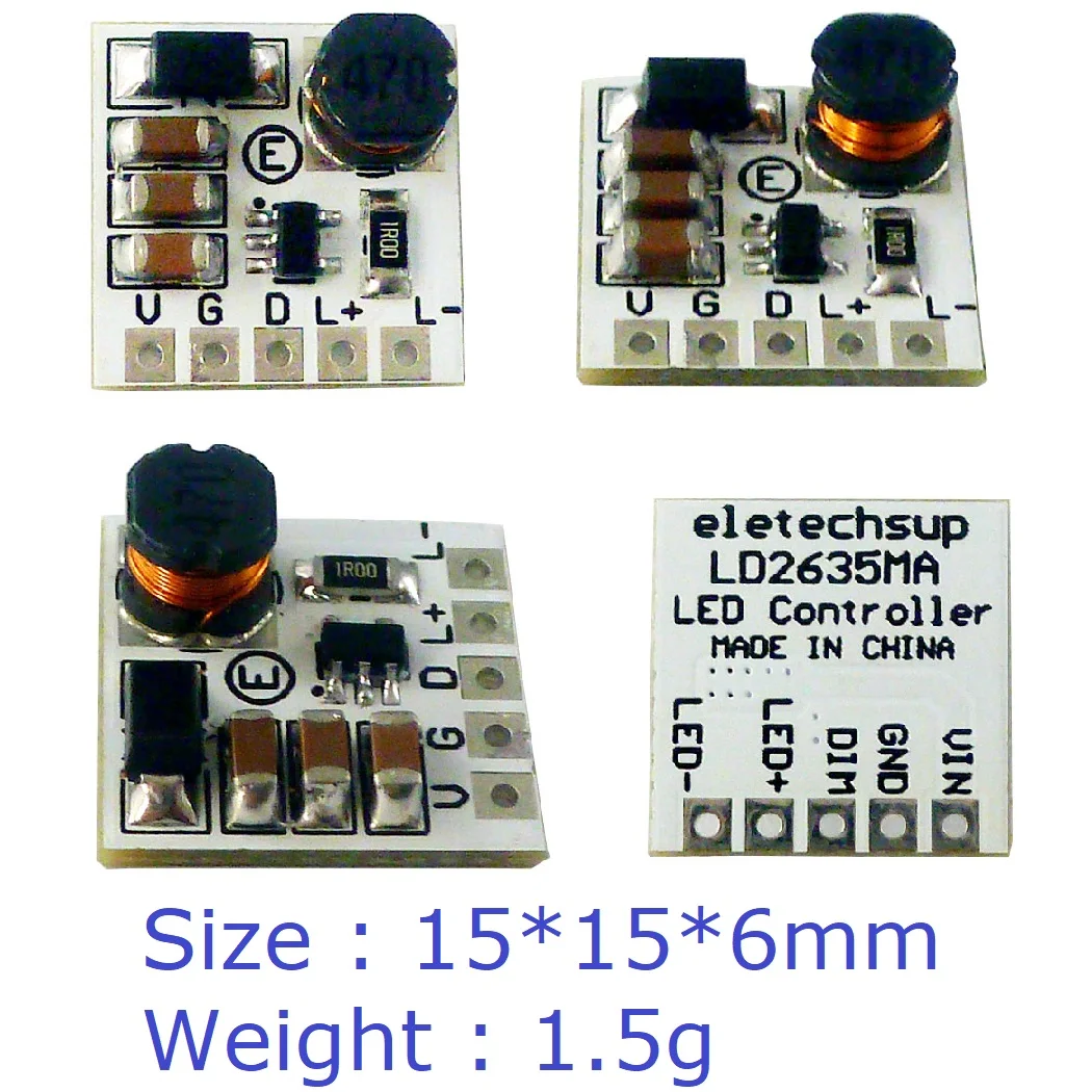 LD2635MA 10X 미니 dc 5-27v 350ma 스텝 다운 hb led 드라이버 모듈 조정 가능한 pwm 컨트롤러 dc-dc 벅 정전류 변환기