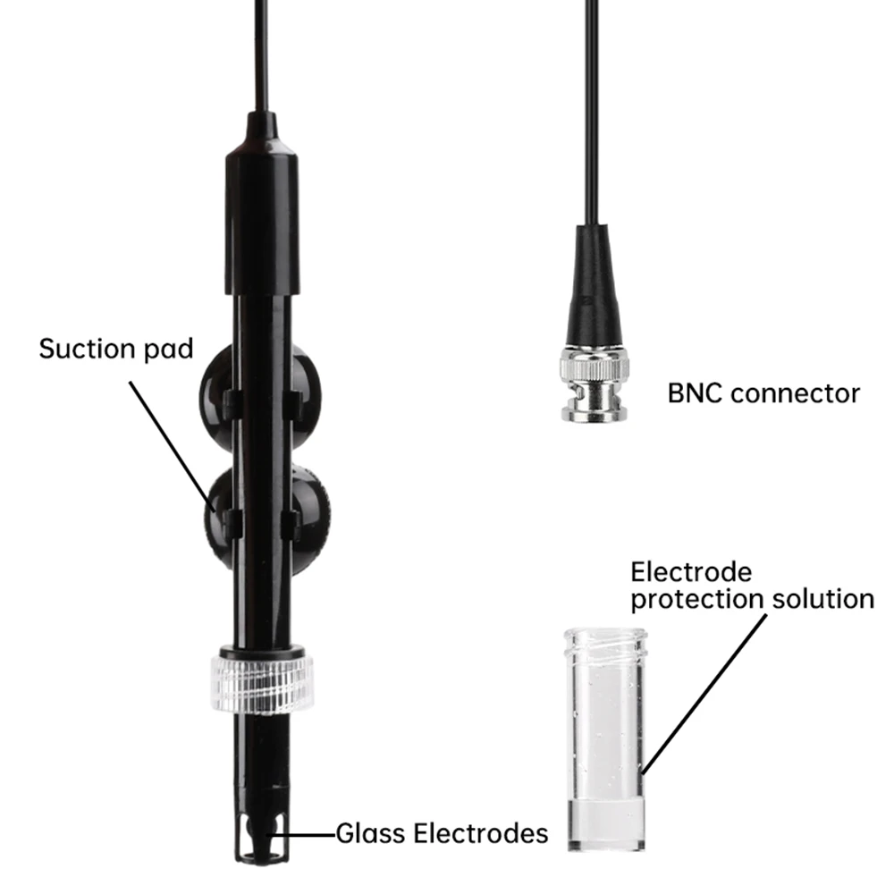 PH Electrode Probe BNC Connector PH Tester Controller Meter Sensor Refillable / Non-fillable Electrode Probe For Aquarium