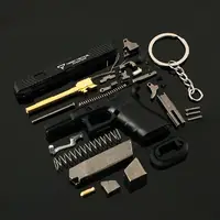 7cm Nylon ttiG34 Pistol Battlemaster Metal Toy Mini Detachable Hand Grab Model Toy keychain pendant Ornament Collection for Kids 2