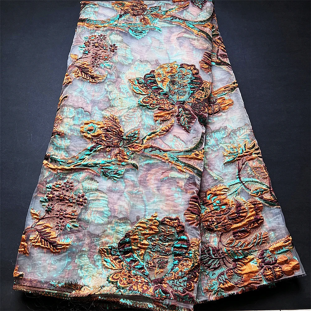 

African Brocade Lace Fabrics with Jacquard Weave, French Tulle Lace Fabrics for Big Occasion, Fashion, Hot Selling, OPN020