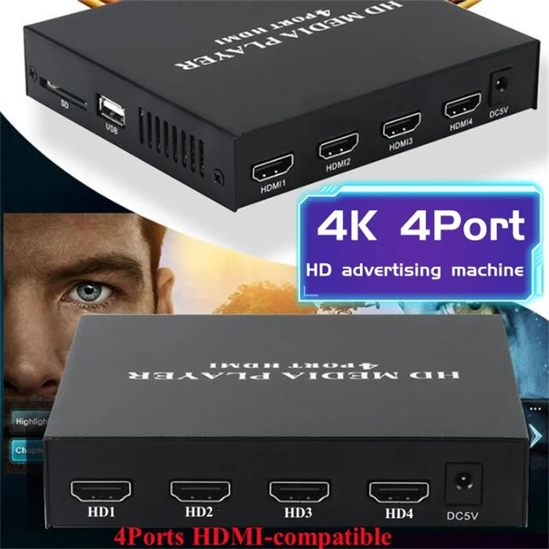 Ǯ HD USB  HDD ÷̾ ȣƮ  MKV AVI U ũ, SD MMC 4x HDMI ̵  ÷̾, IR  緹 ÷̾, 4K, 1080P