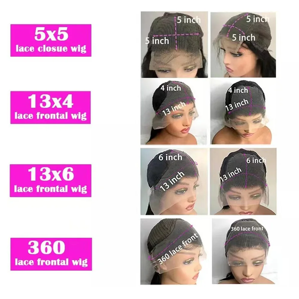 30 38 Inch Body Wave 13x6 HD Lace Frontal Wig Brazilian 13x4 Transparent Lace Front 100% Human Hair Wigs For Women Pre Plucked view 6