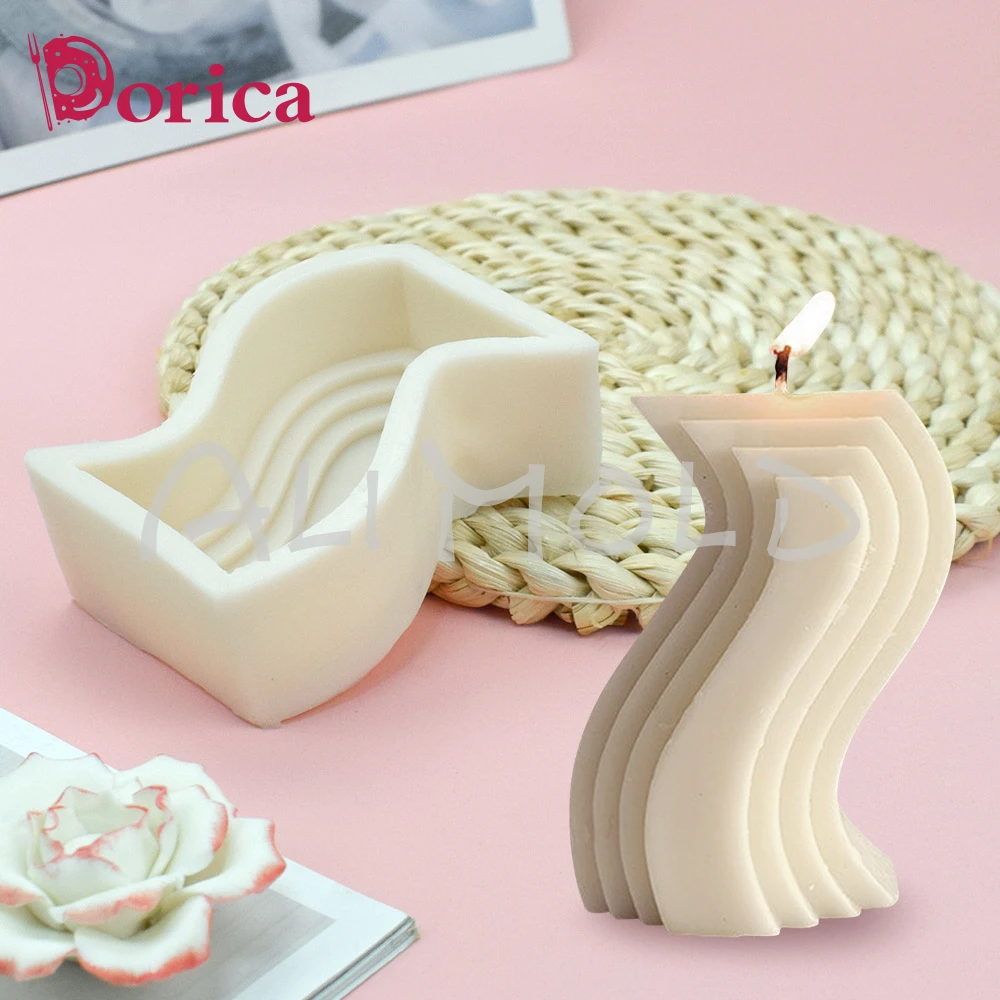 

New Arrival 3D "S" Shaped Aromatherapy Candle Mold Wax Clay Plaster Craft Casting Mould Diy Creative Ornament Home Decoration