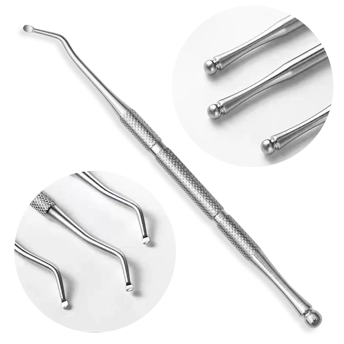 2pcs cuticle pliers, professional stainless steel cuticle cutters Cuticle clippers, pedicure tools for nails and toe nails (silv 6