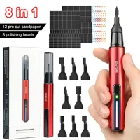 DSPIAE ES-A DIY Ponceuse Alternative Électrique Stylo De Meulage Modèle En Plastique Têtes De Ponçage Papier De Verre Militaire Artisanat Outils 1