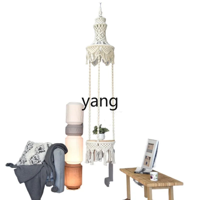 

CX Woven Hanging Table Side Table Solid Wood Tea Side Table Ceiling Finished Product