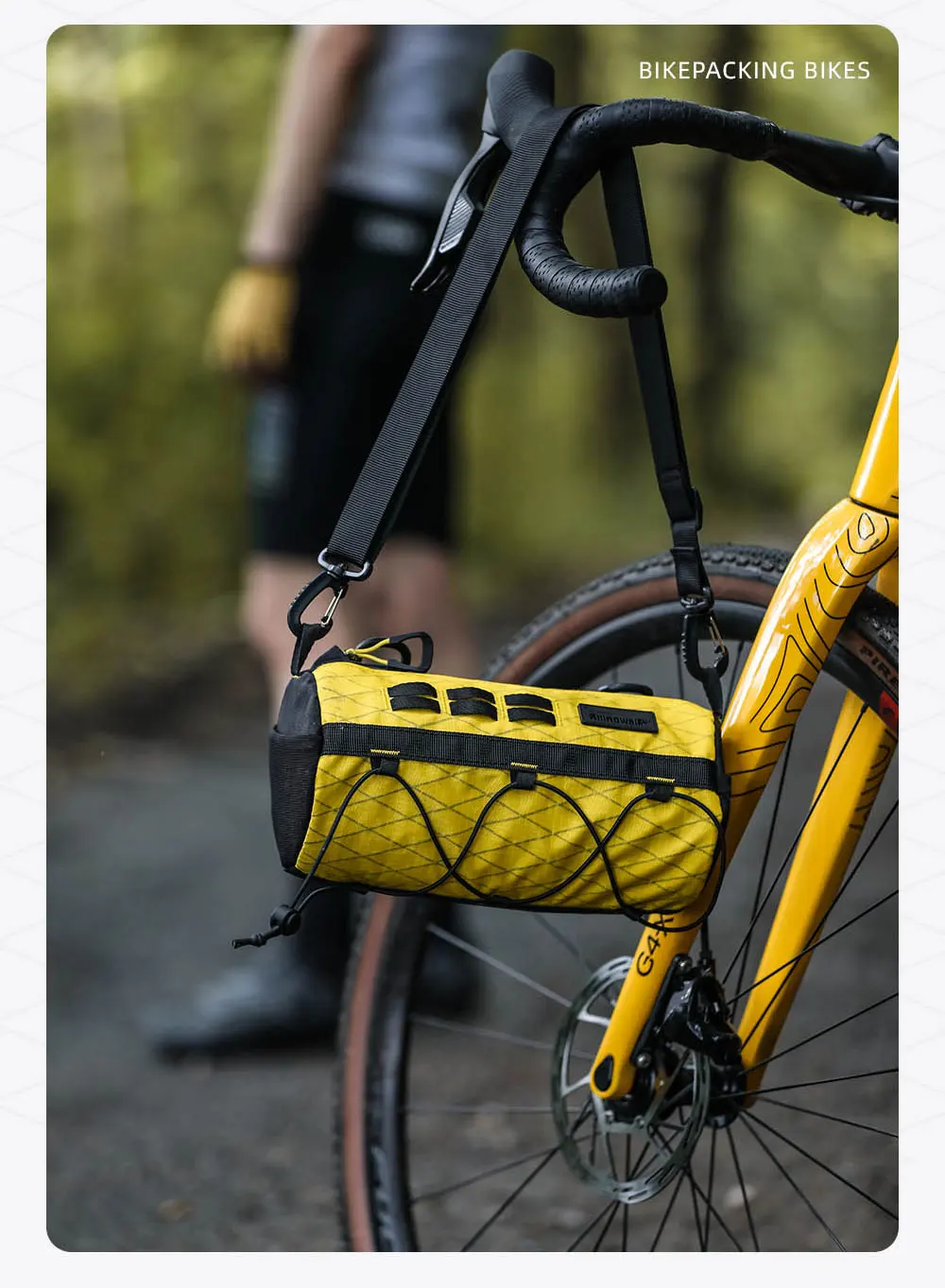 Rhinowalk Fahrrad-Lenkertasche, Bikepacking für MTB, Straße, Kies, Fahrrad-Fronttasche, Wildnis-Serie, EVA, 3D-Design, verschleißfest – Detail 21