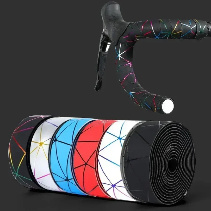 Bicycle Handlebar Tape Colorful Lines Bike Bars PU EVA Anti-slip MTB Mountain Cycling Handlebars Mountain Road Bike Accessories