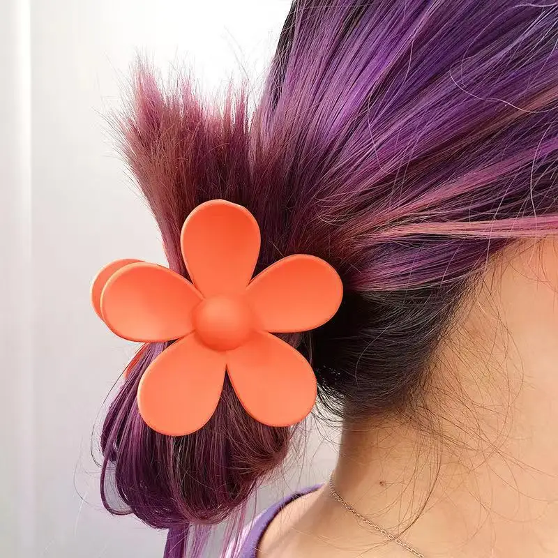 

Cute Flower Hair Clip Summer Beach Fashion Shark Claw Clip Not Easy Break Hair Clip Ponytail Hair Claw Sweet Hair Accessories
