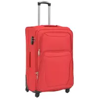 Ensemble de 3 valises souples rouges, ensemble de bagages souples 3 pièces, ensemble de valises rouges avec serrure TSA, sacs de voyage légers 3