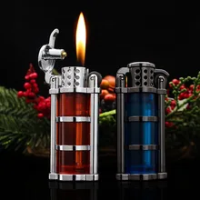 

Creative gas lighter, Open flame cigarette lighter, Outdoor grinding wheel metal lighter, Smoking equipment.