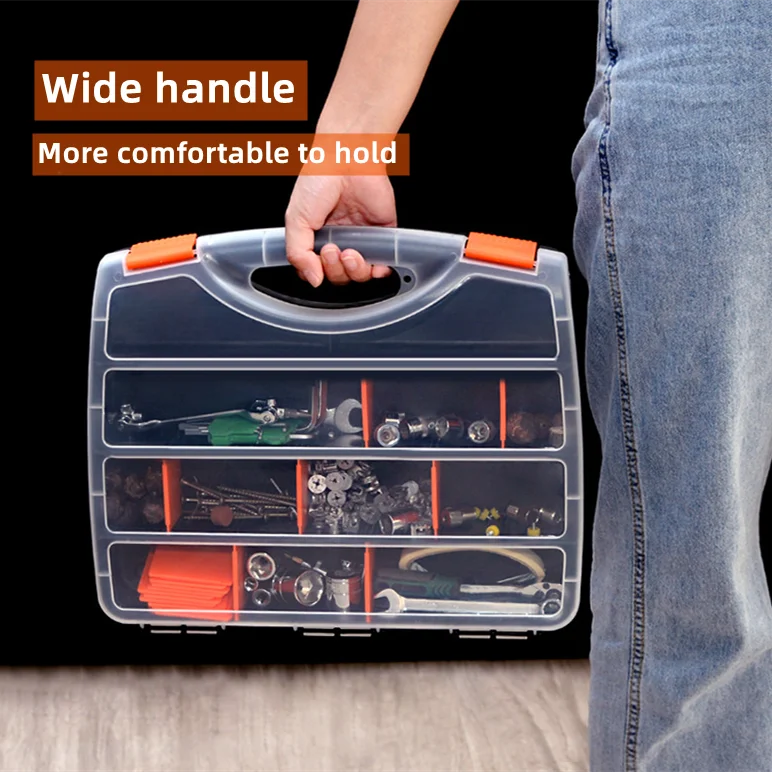 Toolbox double-sided open Bolts Double Sided Nuts Durable Tool Box Organizer  For Screws Hardware Storage Box Parts Portable Box - AliExpress