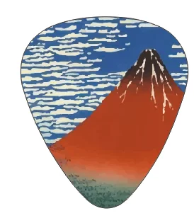 Neue 12er-Set Gitarrenplektren – Japanisches Kulturthema mit Schrapnell-Motiv, für Bass, Ukulele, Musikinstrumentenzubehör – Detail 3
