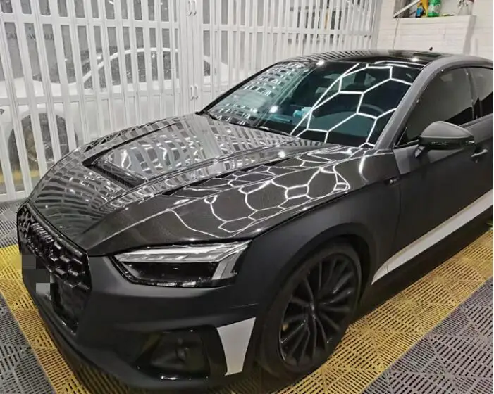 優れた♪Audi A5 B9 2018-IN アクセサリー カスタム パーツ リアウィング トランクスポイラー カーボン調 ユニバーサルフロントバンパー、 2017-2020 A5 S5 Sline F5 車の