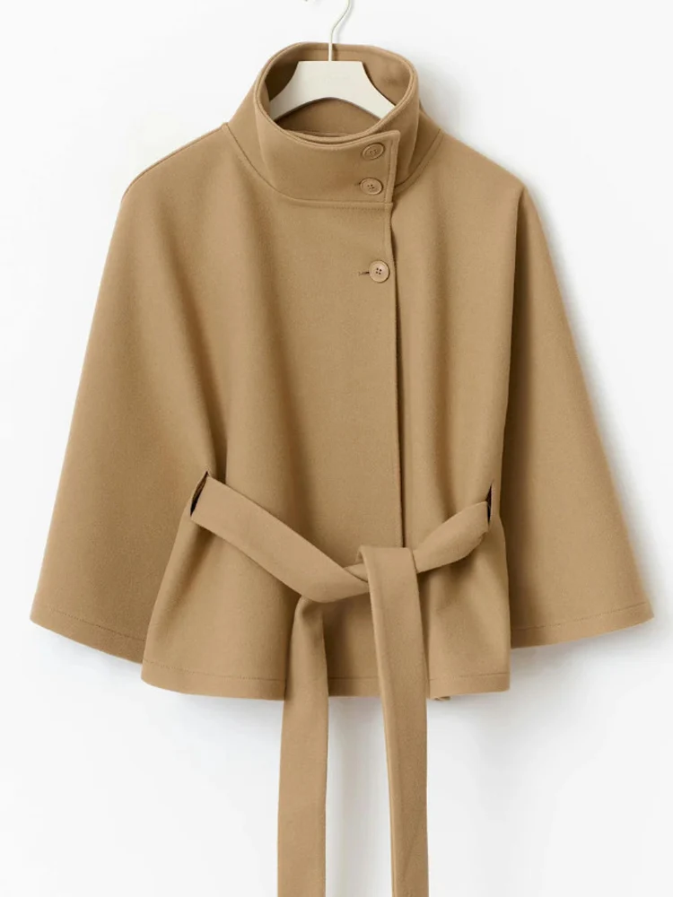 Women Turtleneck Long Sleeve Cardigan Overcoat