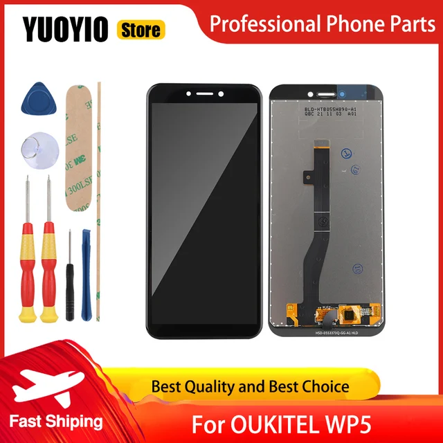 Display Lcd Per Oukitel Wp5 /Wp5 Pro Touch Screen Vetro Schermo Assemblato