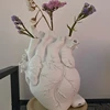 Heart Shape Flower Vase Resin Vase Dried Flower Container Vases Pots Body Sculpture Desktop Flower Pot Home Decoration Ornaments 2