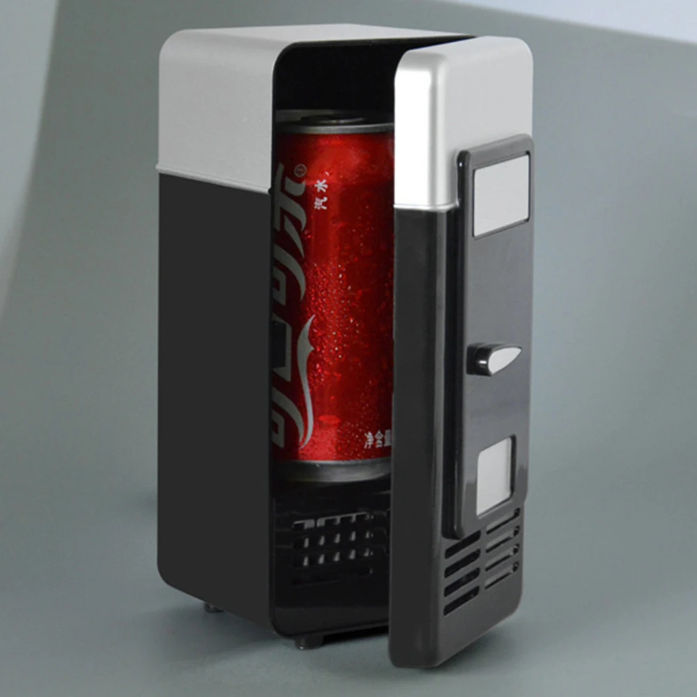 Usb Refrigerador Refrigerador Refrigerador Portátil Mini Bebidas Latas de Bebida Refrigerador Aquecedor para Computador Portátil do Carro Computador Preto Cor Vermelha 2023