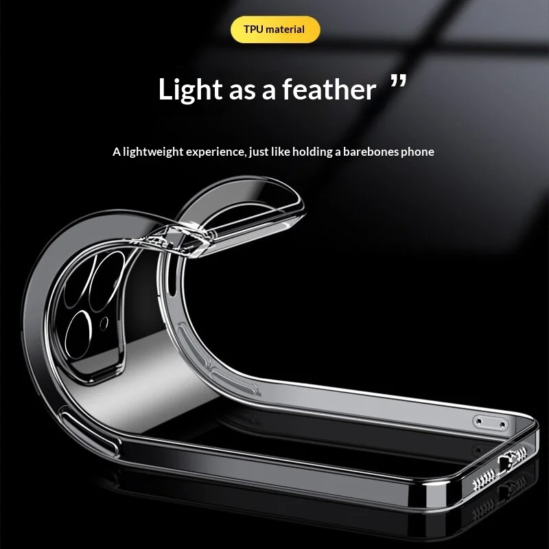 Durable Slim Transparent Shockproof Phone Case - Clear Flexible TPU Cover