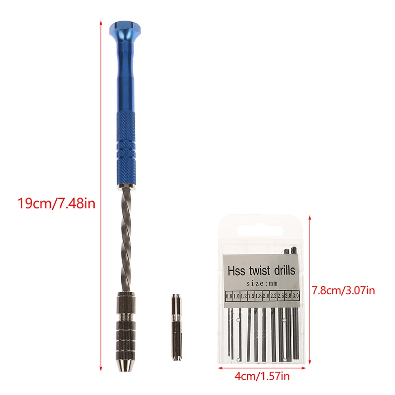 Enhanced Blue Hand Twist Drill Kit