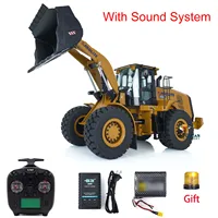 HUINA 1/16 Kabolite K966 Hydraulic RC Loader Sound Light Model Assembled Yellow Painted Finished Outdoor Toys Boys Gift THZH1243 2