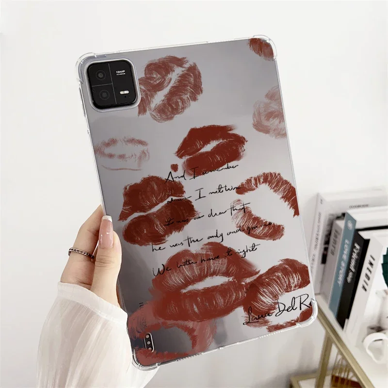 Soft Clear Per Xiaomi Redmi Pad Se 2023 Redmi Pad 10.61 ''Sexy Girl Red Lips Cover Antiurto Per Xiaomi Pad 6 5 Pro 11'' Funda