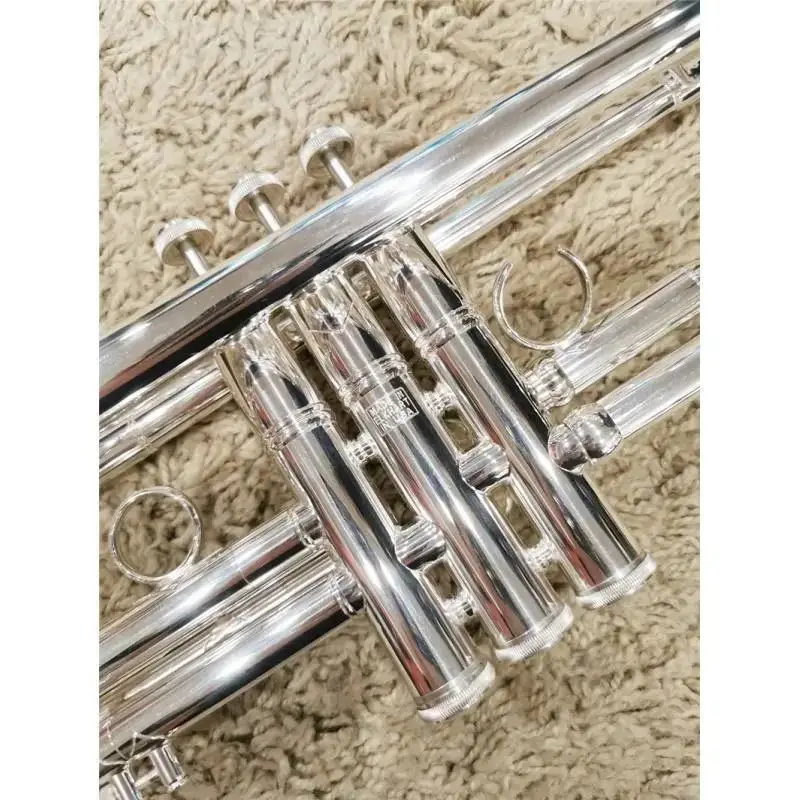Professional AB190S Trumpet Silver Plated Gold Trumpete Musical Instruments with Big Original Case