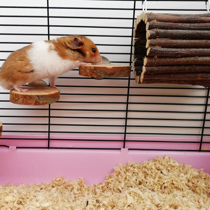 Bird Cage Perches Bird Climbing Toys Natural Wood Pet Parrot Raw Wood Fork Tree Branch Stand Rack Squirrel Bird Hamster Branch Perches Chew Bite Toys Stick