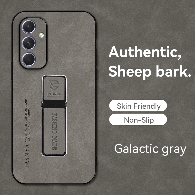 Sleek Magnetic Leather Car Mount Phone Case