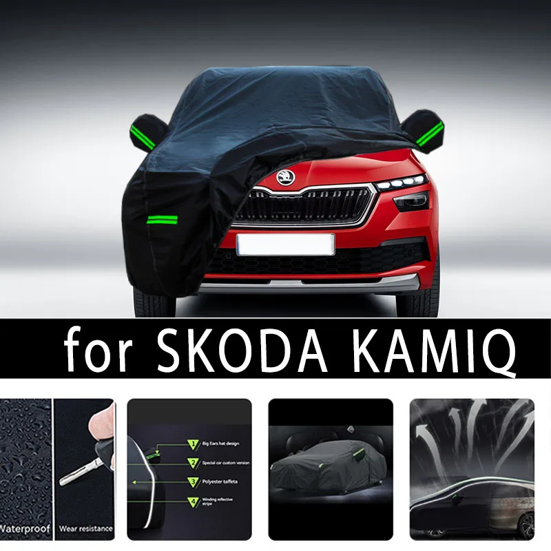 For-SKODA-KAMIQ-Outdoor-Protection-Full-Car-Covers-Snow-Cover-Sunshade ...