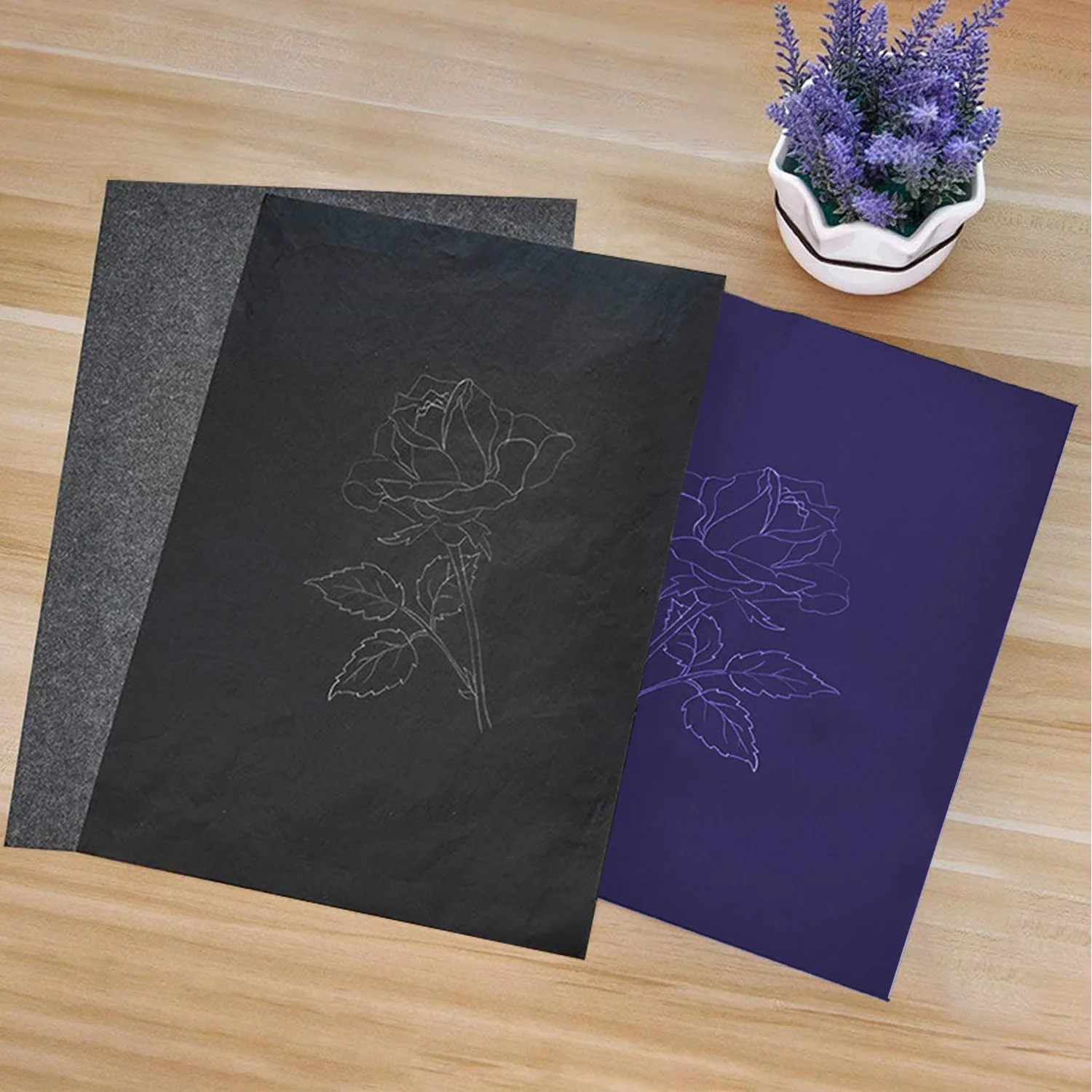 A4 Size Copy Carbon Paper Reusable Tracing Transfer Paper For Office School Home Canvas Wood Glass Metal Ceramic 100 Sheet transfer carbon paper