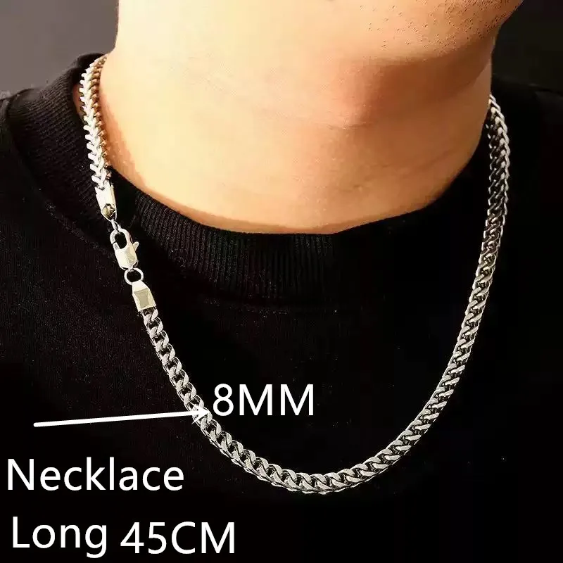 Andara 925 Sterling Silver Gold Plated 8mm Cuban Side Chain Necklace Mens Favorite Accessories Jewelry Gift