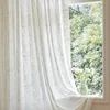 Customized New Chinese Plant Embroidery Flocking White Window Screen Curtains for Living Room Living Room French Window Balcony 2
