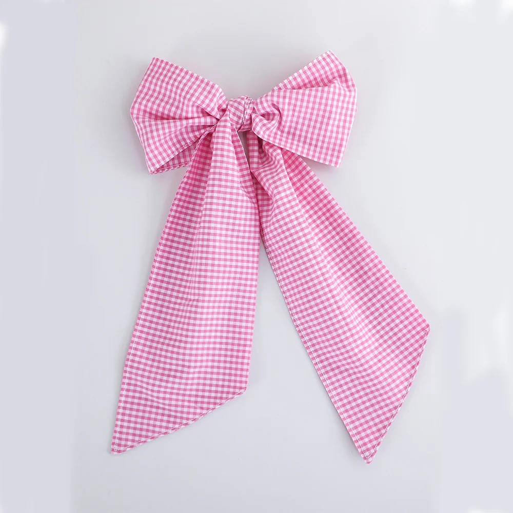 Gingham Osterkranz Schärpe Schleife für Osterkorb Band Türhänger Einweihungsgeschenk Frühling Home Party Dekorationen