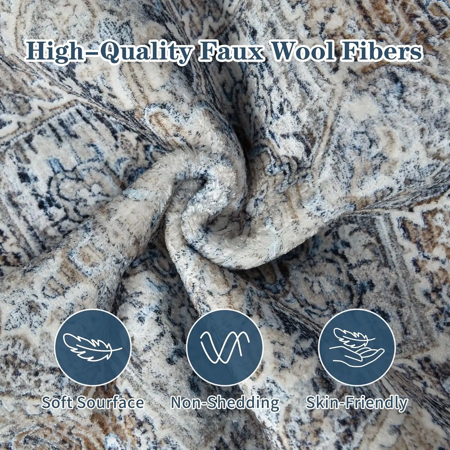 Cashmere Faux Area Rugs 5