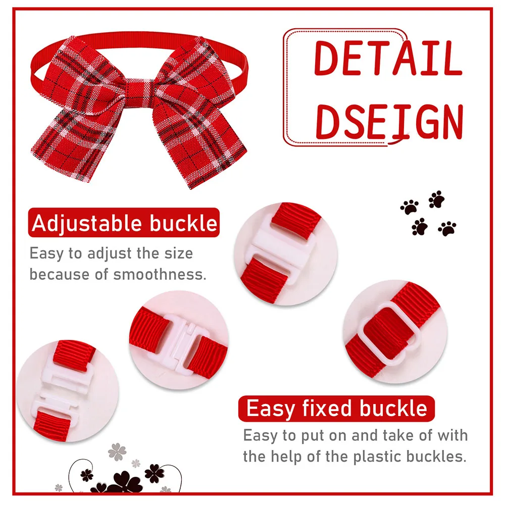 50/100PCS 격자 무늬 활 개 Bowtie 코 튼 귀여운 애완 동물 강아지 나비 넥타이 개에 대 한 작은 개 고양이에 대 한 애완 동물 액세서리 손질