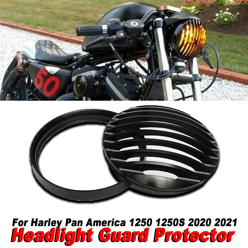 

Для Harley Sportster XL 883 Iron 1200 Custom XL1200C Мотоцикл 5 3/4 "5,75" светодиодная фара Гриль Крышка Черный ABS аксессуары