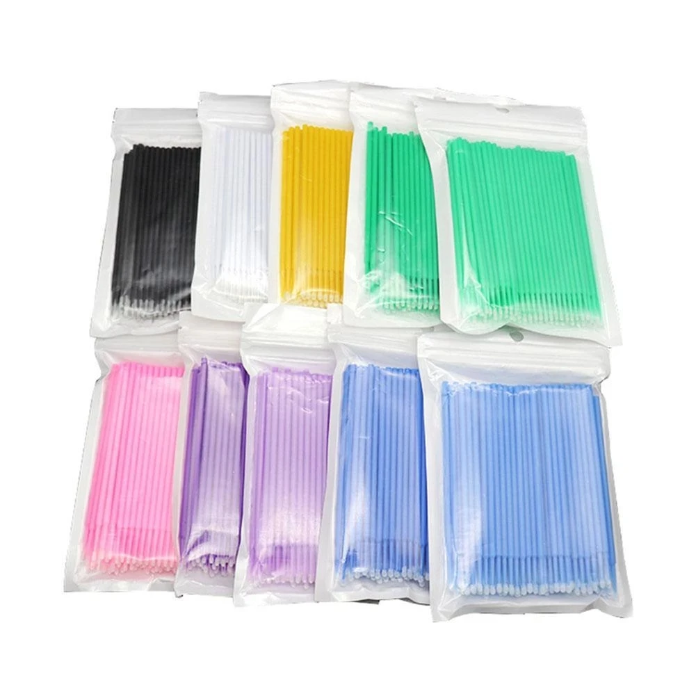 100Pcs Disposable Car Detailing Brushes Paint Touch-up Small Tip Mini Head Brush Car Cleaning Tools Car Accessories Interior 6