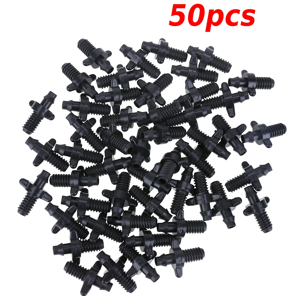 Diameter: 50Pcs, Color: Black Kamas 50/100 Pcs 6mm Single Barbed Connector 4/7mm PVC Hose Home Garden Drip Irrigation Fittings Watering Hose Connector 