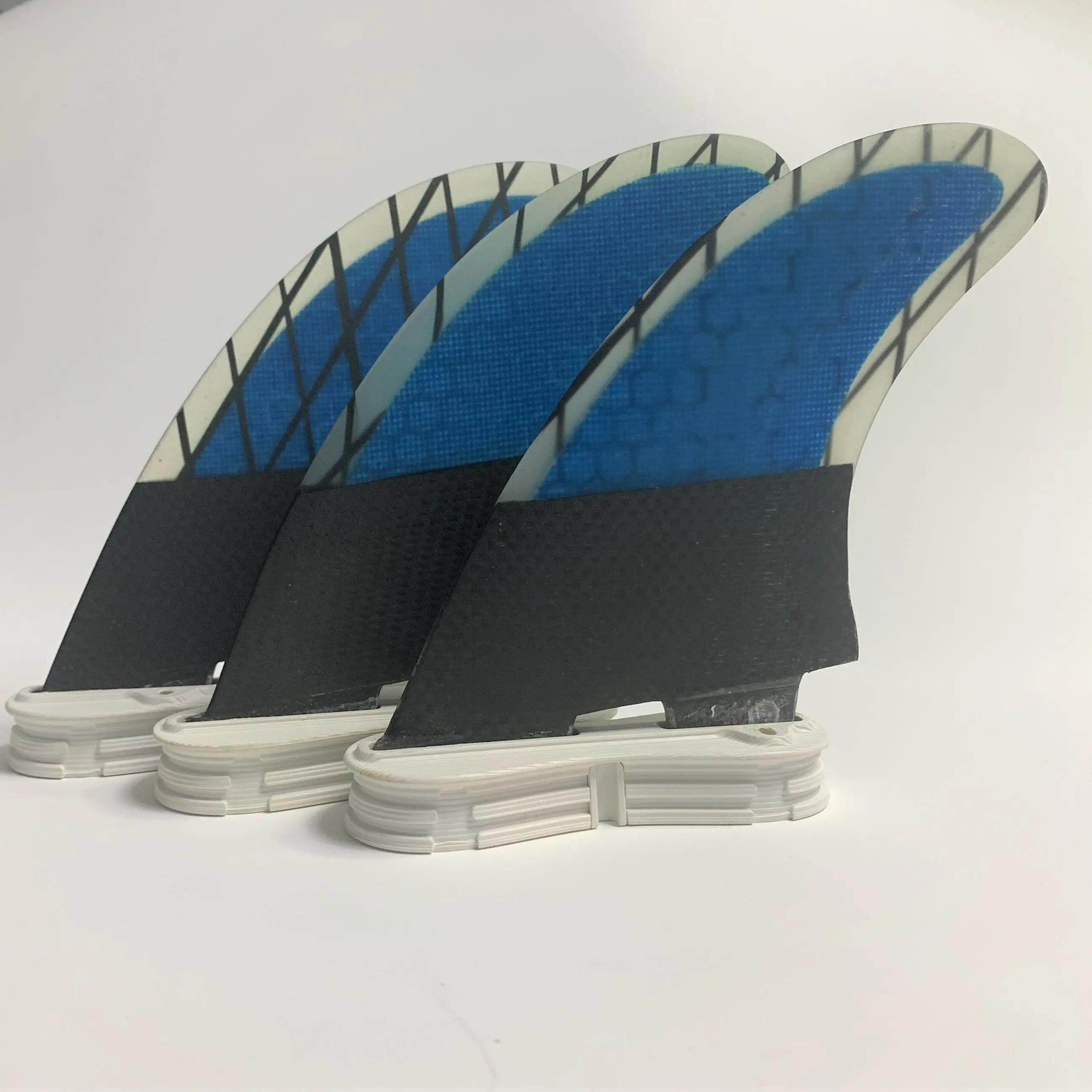RISECE FCS 2 Blue Carbon Fiber Twin Tab II Base Surfboard Fins Carbon Line Double Tabs 2 Surfboard Fin G3 Twin Tabs ii Fins