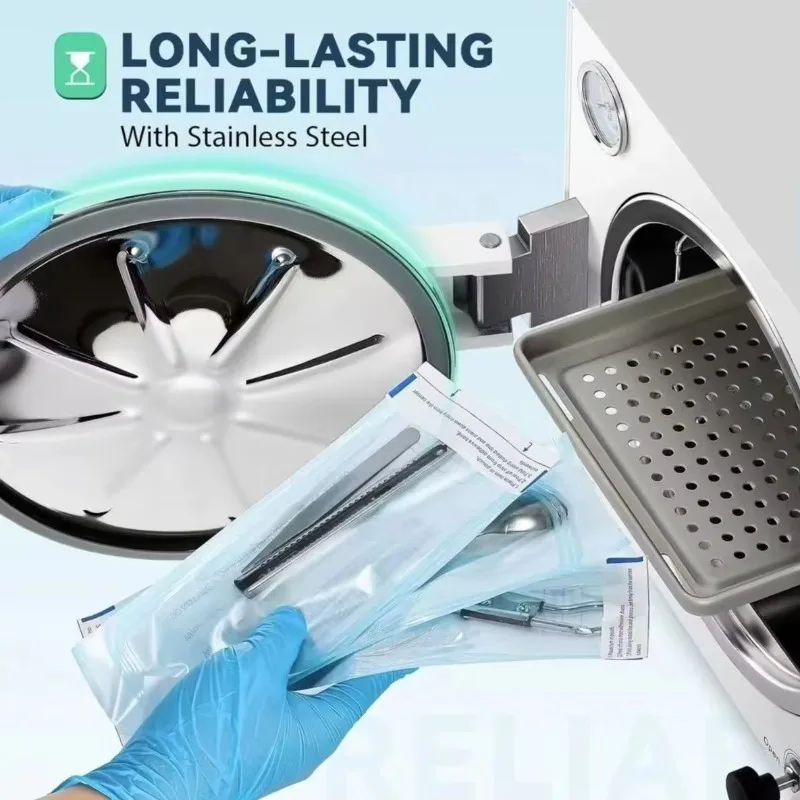220V 18L Stainless Steam Autoclave Sterilizer Medical Steam Sterilizer Stainless Steel Dual Heating Disinfect Equipment For Lab I.1285320876