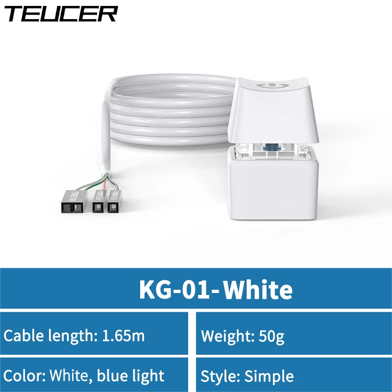 TEUCER KG-01 Desktop Switch 1.65M Computer Button Desktop Switch PC Motherboard