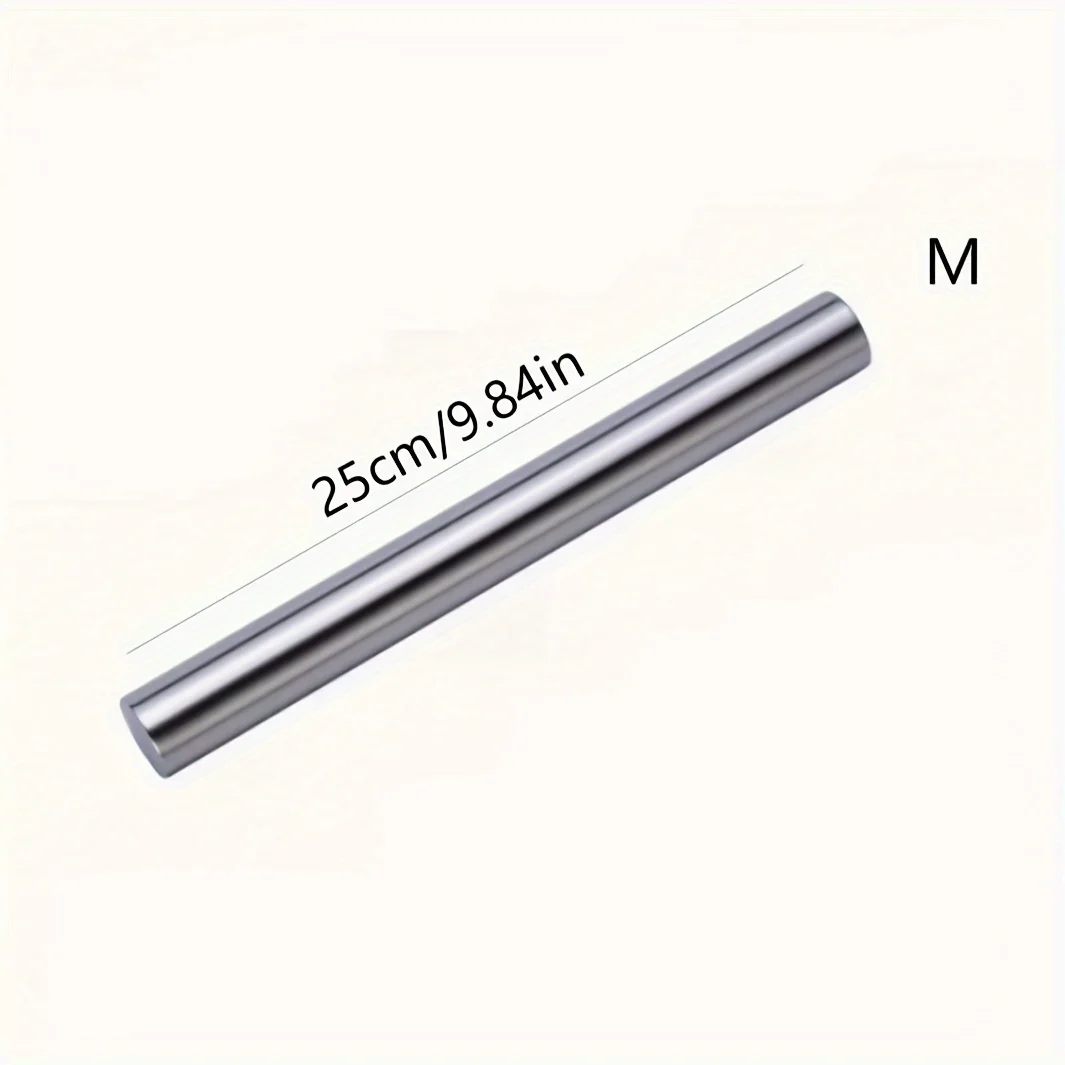 Stainless Steel Rolling Pin Baking Bread Pastry Roller Non-stick Baking Tool Cooking Pizza Cookie Cannoli Tubes Kitchen Utensils